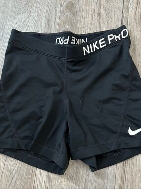 Nike Black Pro Bike Shorts with Branded Waistband